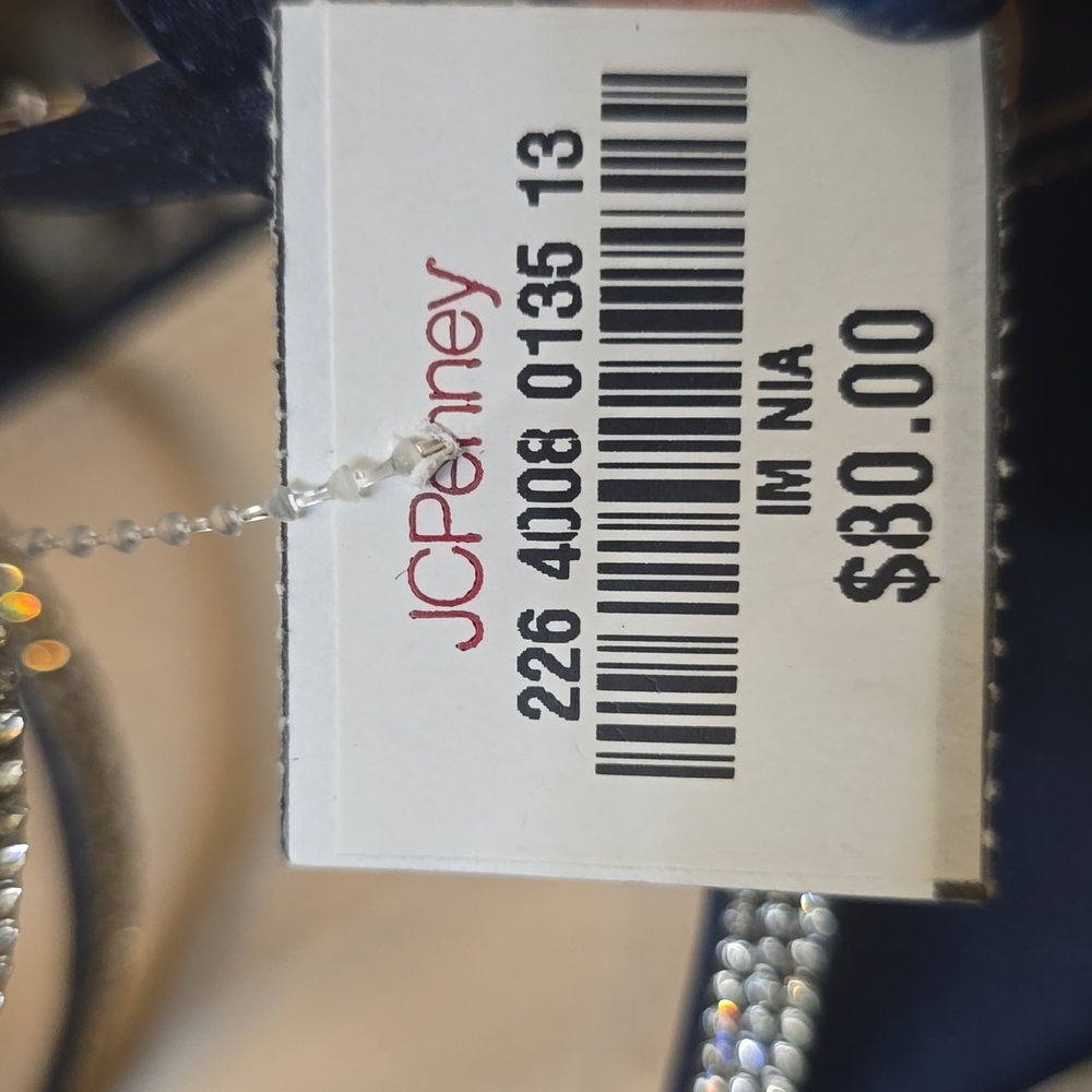 New I. Miller Women's Size 11 Navy Rhinestone Adjustable Dress Evening‎ Shoe - Picture 8 of 8